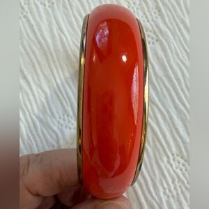 Vintage Bangle Bracelet Orange Gold